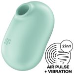 SATISFYER AIR PULSE – satisfyer - pro to go 2 duble air pulse stimuliatorius ir vibratorius žalias