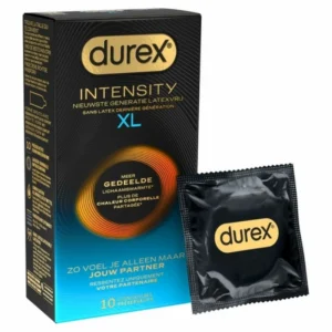 Durex Intensity XL itin plonas prezervatyvas be latekso, 61 mm