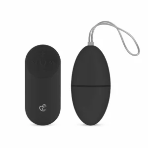 Easytoys vibruojantis kiaušinėlis, juodas, su pulteliu