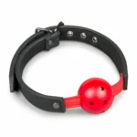 Easytoys burnos kaištis su PVC kamuoliuku, raudonas