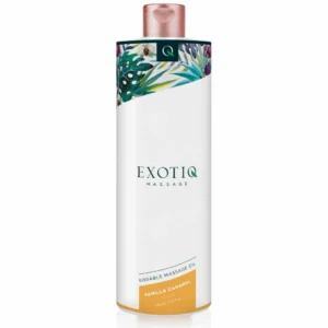 Exotiq masažo aliejus, vanilės ir karamelės aromato, 500 ml