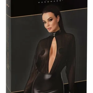 Noir Orgia mini suknelė su tiuliu, juoda, L