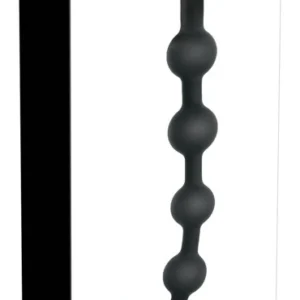Black Velvets analiniai karoliukai, silikoniniai, 50 cm, juodi