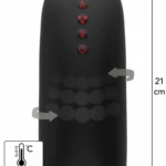 Hidden Desire Fusion X automatinis masturbatorius su šildymo funkcija, juodas