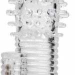 XR Brands Master Series vibruojantis penio antgalis, skaidrus, 9 cm