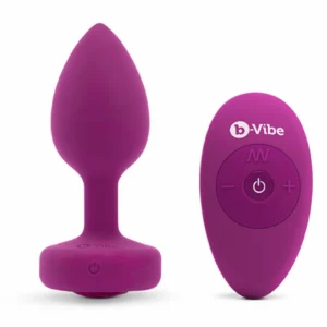 B-Vibe Jewel vibruojantis analinis kaištis, rožinis, S/M