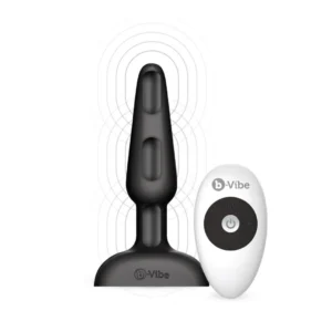 B-Vibe Trio Plug analinis kaištis, juodas, vidutinio dydžio