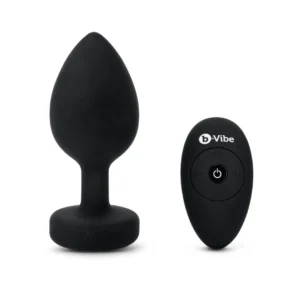 B-Vibe Jewel XXL analinis kaištis su vibracija, juodas, 12,2 cm