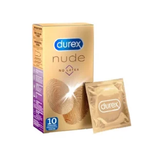 Durex Nude No Latex itin plonas prezervatyvas be latekso, 10 vnt.