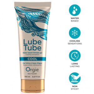 Orgie Lube Tube Cool vandens pagrindo lubrikantas, vėsinantis, 150 ml