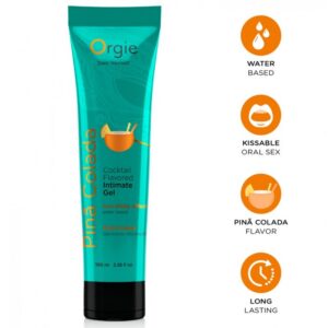 Orgie Lube Tube vandens pagrindo lubrikantas, pinakolados skonio, 100 ml