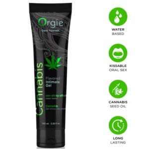 Orgie Lube Tube Cannabis vandens pagrindo lubrikantas, 100 ml
