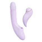 Svakom DuoGlow klitorio stimuliatorius su šildymu, 2 viename, violetinis