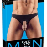 Svenjoyment NEK vyrų stringai su dviem angomis, juodi, L