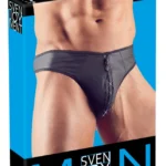 Svenjoyment NEK vyriški stringai su akmenėlių užtrauktuku, juodi, M