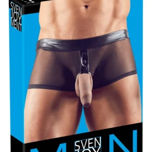 Svenjoyment NEK tinklinės trumpikės su žiedu ir wetlook detalėmis, juodos, 2XL