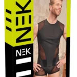 NEK vyriški marškinėliai be rankovių su tinkleliu, matiniai juodi, M