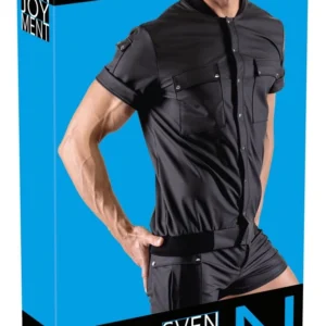 Svenjoyment vyriški marškinėliai su kišenėmis, matiniai, juodi, 2XL