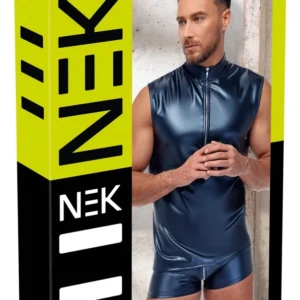 NEK berankoviai marškinėliai, matinio metalo efekto, mėlyni, 2XL