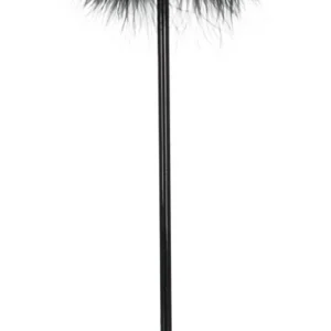 Bad Kitty dvipusė pojūčių lazdelė su plunksna ir širdele, juoda, 25 cm