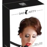 Bad Kitty silikoninis burnos kaištis su oro angomis, juodas, 3,5 cm