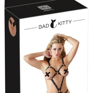 Bad Kitty Strap Body kūno diržai su grandinėlėmis, juodi, S-L