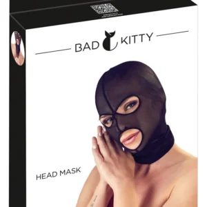 Bad Kitty tinklinė galvos kaukė, juoda, universalus dydis