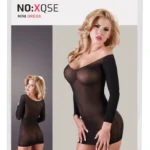 No:xqse permatoma mini suknelė su aukso spalvos siūle, S-L