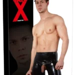 Late X latekso kelnės su anatomine anga priekyje, juodos, XL