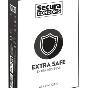 Secura Extra Safe klasikinis prezervatyvas, sustorintas, 48 vnt.