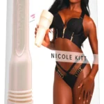 Fleshlight Nicole Kitt Purrrrrfection rankinis masturbatorius, kūno spalvos, 25 cm