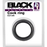 Black Velvets silikoninis penio žiedas, 2,6 cm, matinis juodas