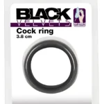 Black Velvets silikoninis penio žiedas, juodas, 3,8 cm