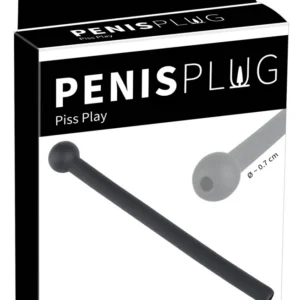 Penisplug Mystim šlaplės zondas, tuščiaviduris, juodas, 11,8 cm