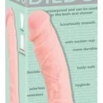 Medical Silicone realistinis dildo su siurbtuku, kūno spalvos, 24 cm
