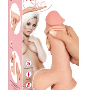 Nature Skin realistinis dildo su judančiu paviršiumi, 19,9 cm, kūno spalvos