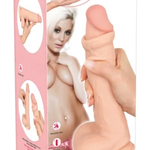 Nature Skin L realistinis dildo su judančiu paviršiumi, 24,7 cm, kūno spalvos