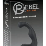 Rebel Prostate Plug prostatos masažuoklis, juodas, 14,6 cm