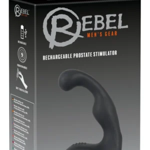 Rebel Prostate Plug prostatos masažuoklis, juodas, 14,6 cm