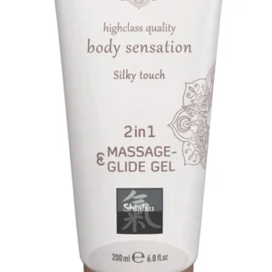 HOT Shiatsu 2in1 Silky Touch masažo gelis, 200 ml
