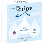 Just Glide vandens pagrindo lubrikantas, komplektas 3 x 50 ml