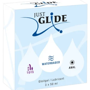 Just Glide vandens pagrindo lubrikantas, komplektas 3 x 50 ml
