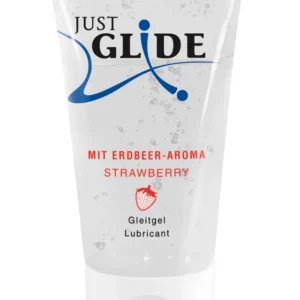 Just Glide vandens pagrindo lubrikantas, braškių skonio, 50 ml