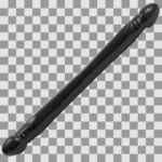 Doc Johnson Double Header dvigubas dildo, lygus, 45 cm, juodas