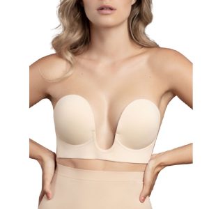 BYE BRA - BRAS – bye-bra - be rankenų u formos kupolas beige