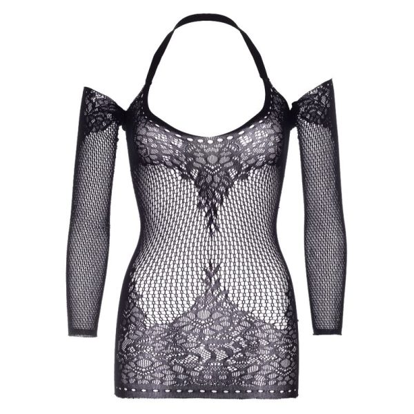 LEG AVENUE DRESSES – leg avenue - nėrinių mini suknelė su kaklo kirpimu vienas dydis - Image 3