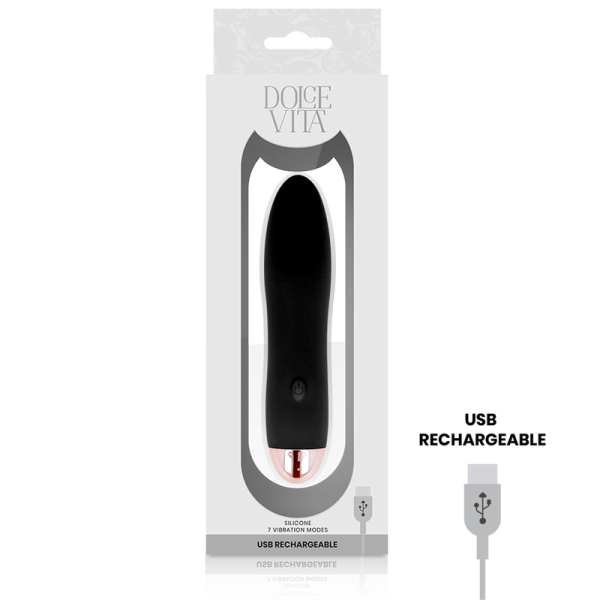 DOLCE VITA – įkraunamas vibratorius „four black“ 7 greičiai - Image 3