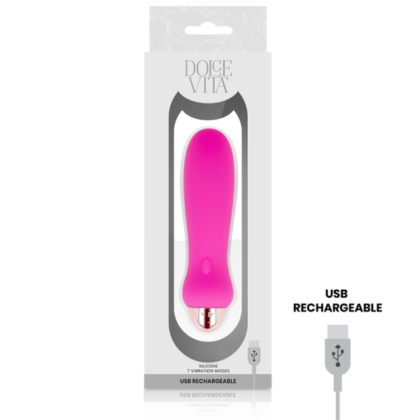 DOLCE VITA – įkraunamas vibratorius penki rožinis 7 greičiai - Image 3