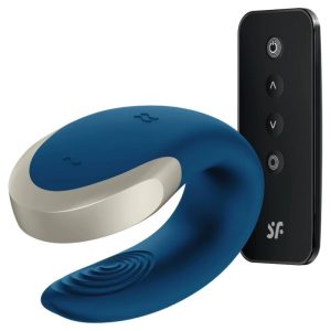 SATISFYER PARTNER – satisfyer - duble meilės prabangus partnerio vibratorius mėlynas