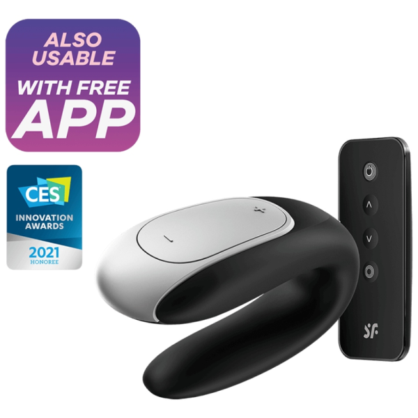 SATISFYER CONNECT – satisfyer - dublinis malonumas partnerio vibratorius juodas - Image 3